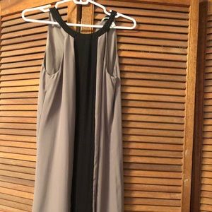 H&M dress, color block grey and black